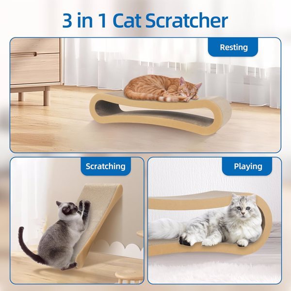 3-in-1 Cat Scratch Board Cardboard, Cat Scratch Board Furniture Protector