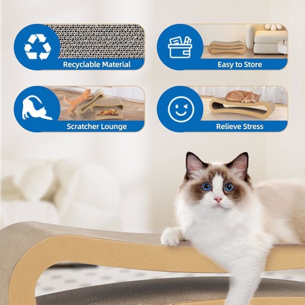 3-in-1 Cat Scratch Board Cardboard, Cat Scratch Board Furniture Protector